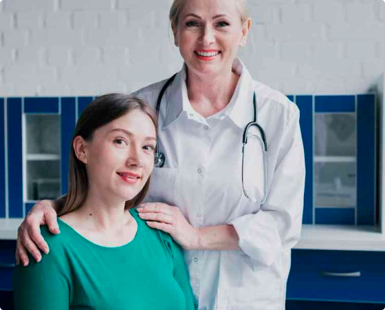 Девушка на приеме нарколога